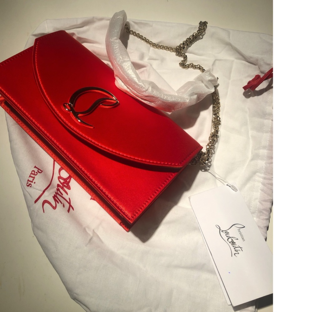 CHRISTIAN LOUBOUTIN Loubi54 Small satin crossbody clutch - Picture 16 of 16